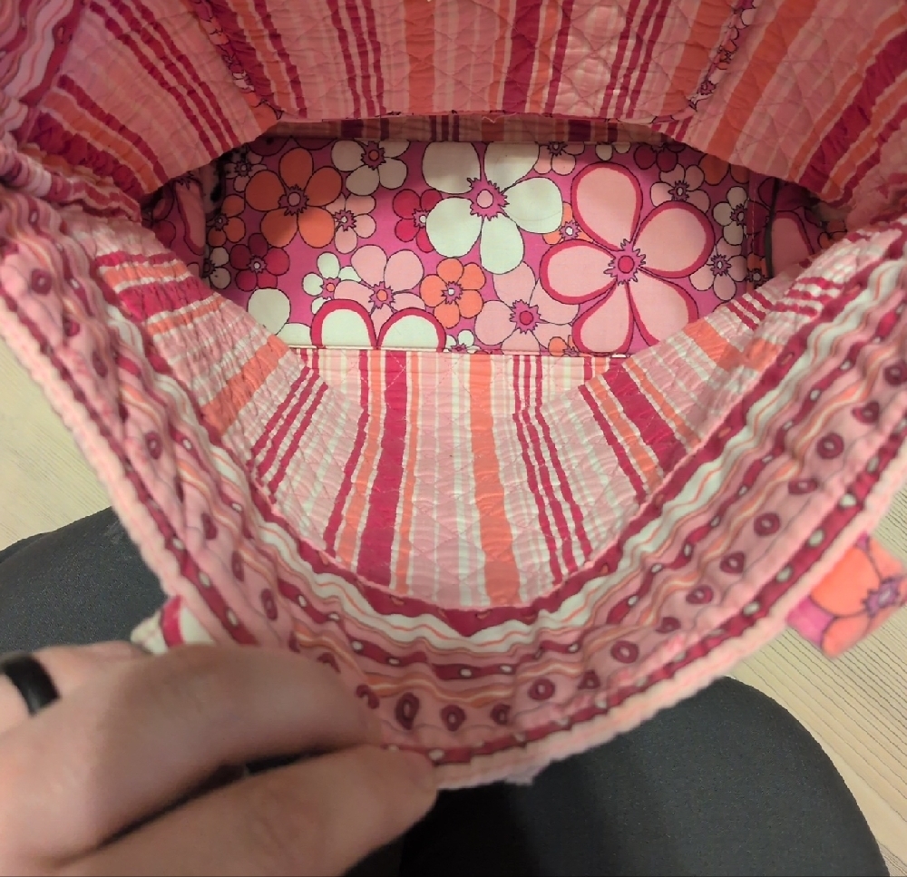 Vera Bradley Floral Pink Tote Bag - Picture 4 of 5